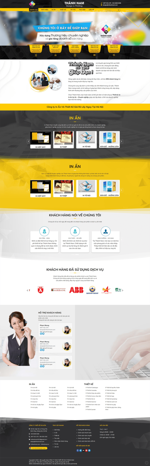 Mẫu theme wordpress in ấn đẹp cho công ty in ấn, dịch vụ in ấn, xưởng in ấn.