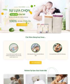 Theme WordPress landing page bỉm cho bé