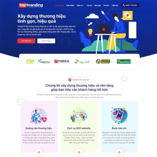 Theme WordPress công ty Agency Marketing Online 02