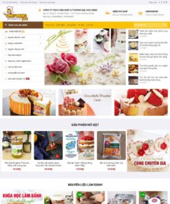 Theme WordPress bán nguyên liệu, dung cụ làm bánh 01