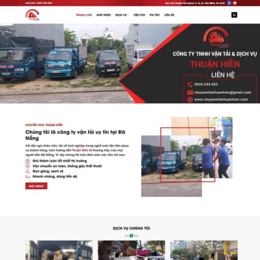 Theme WordPress dịch vụ chuyển nhà