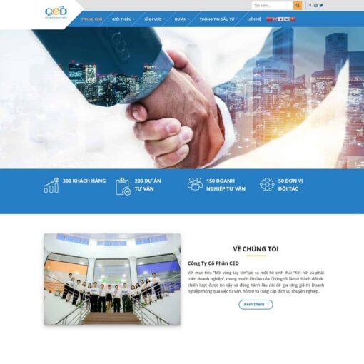 Theme WordPress giới thiệu công ty tư vấn doanh nghiệp