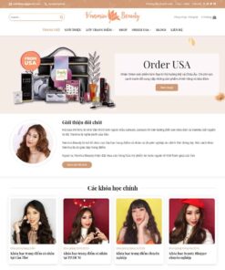 Theme WordPress khóa học dạy trang điểm