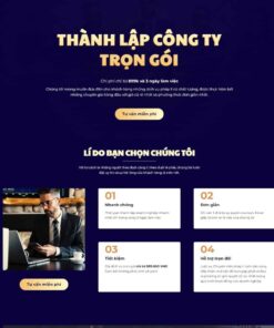 Theme WordPress landing page dịch vụ thành lập công ty, doanh nghiệp