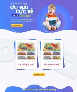 Theme WordPress Lading Page bán đồ chơi trẻ em