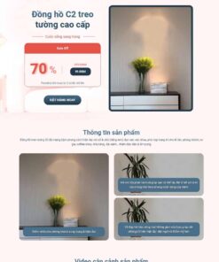 Theme WordPress landing page đồng hồ gián tường 3D