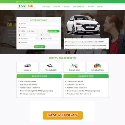 Theme flatsome WordPress Mẫu dịch vụ taxi 02