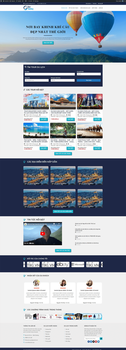 Theme web về du lịch , tour du lịch , theme wordpress Du Lịch 30