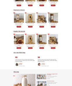 Theme thực phẩm sạch bằng flatsome wordpress