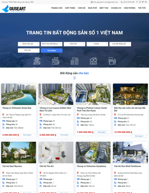 Theme giao diện bất động sản 30