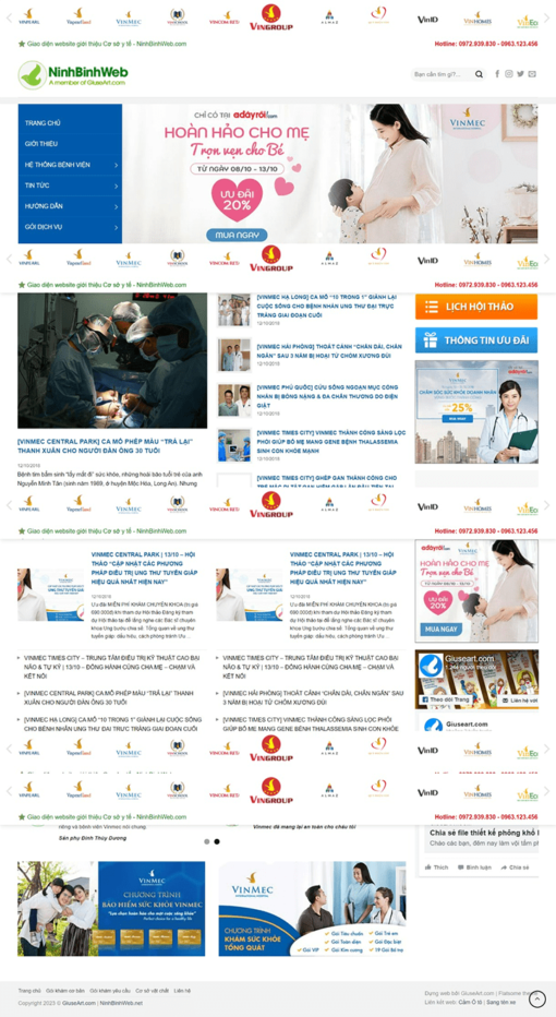 Theme WordPress bệnh viện, phòng khám 02