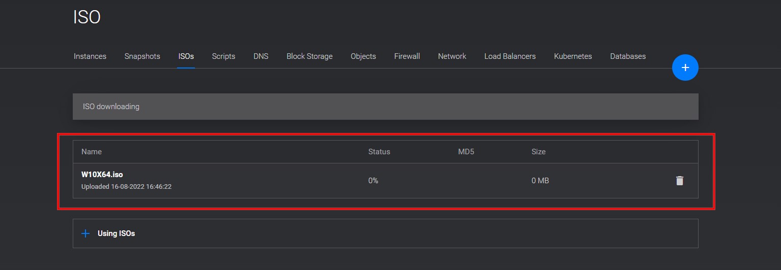 Instructions for installing Windows on Vultr