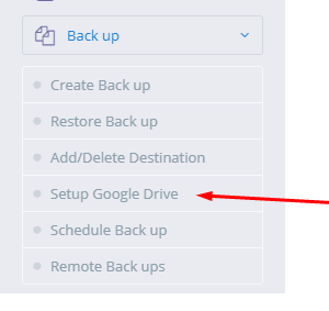 Backup to Google Drive