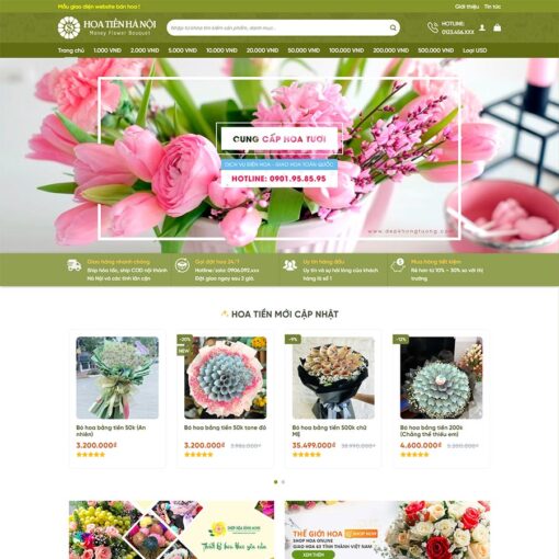 Theme WordPress cửa hàng bán hoa 06