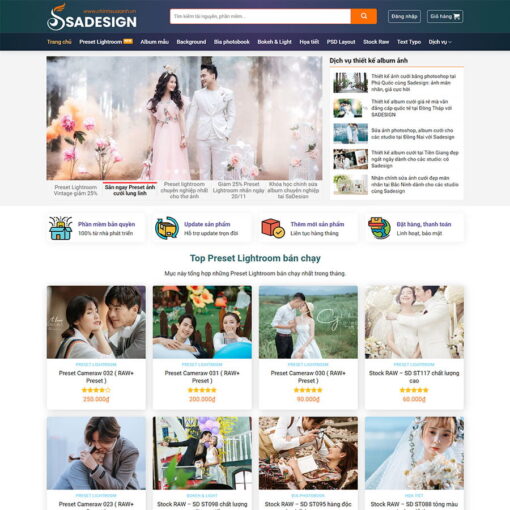 Theme WordPress bán tài nguyên đồ họa