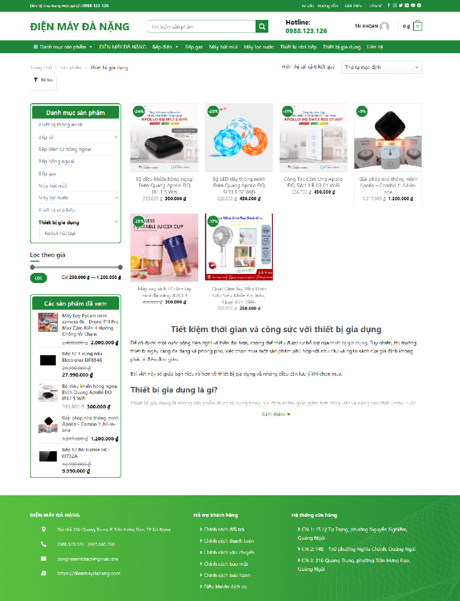 Theme WordPress theme điện máy - Điện máy Đà Nẵng
