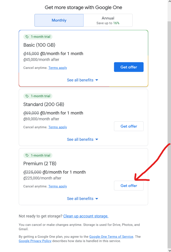 Cách dùng 100GB google drive miễn phí 4 năm