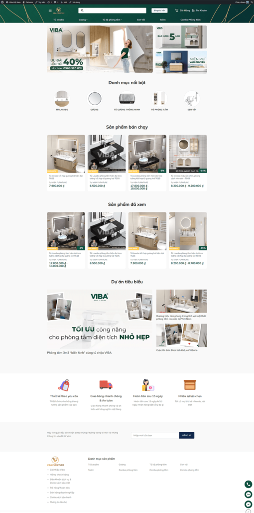 Theme wordpress nội thất , theme thiết kế kiến trúc vibavietnam